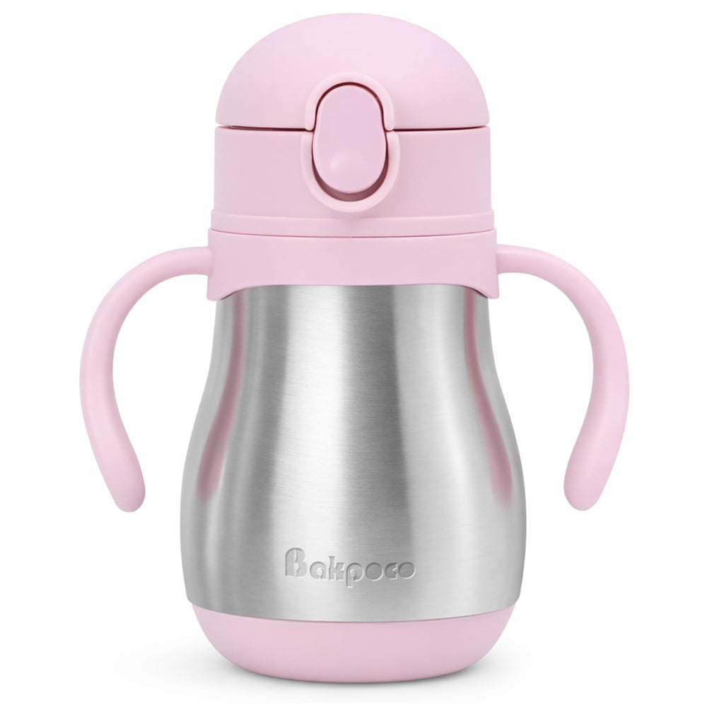 Bakpoco sippy cup with leakproof cap designed for travel and on-the-go use