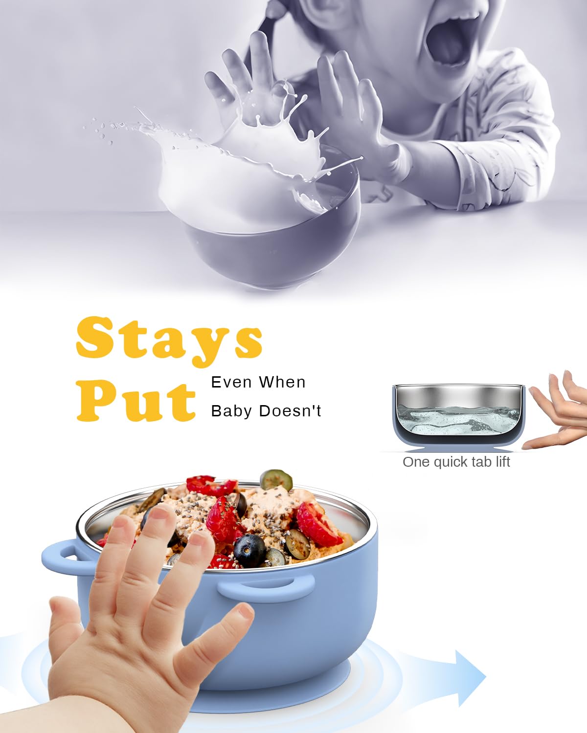 Bakpoco dishwasher-safe bowls stacked neatly to save space