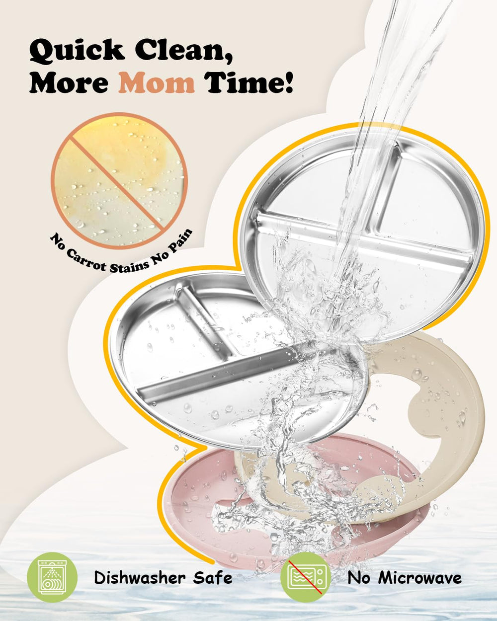 Bakpoco dishwasher-safe plate ready for quick cleanup after meals