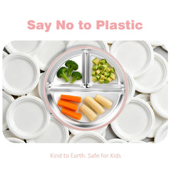 Bakpoco divided plate keeps portions organized during kid-friendly meals