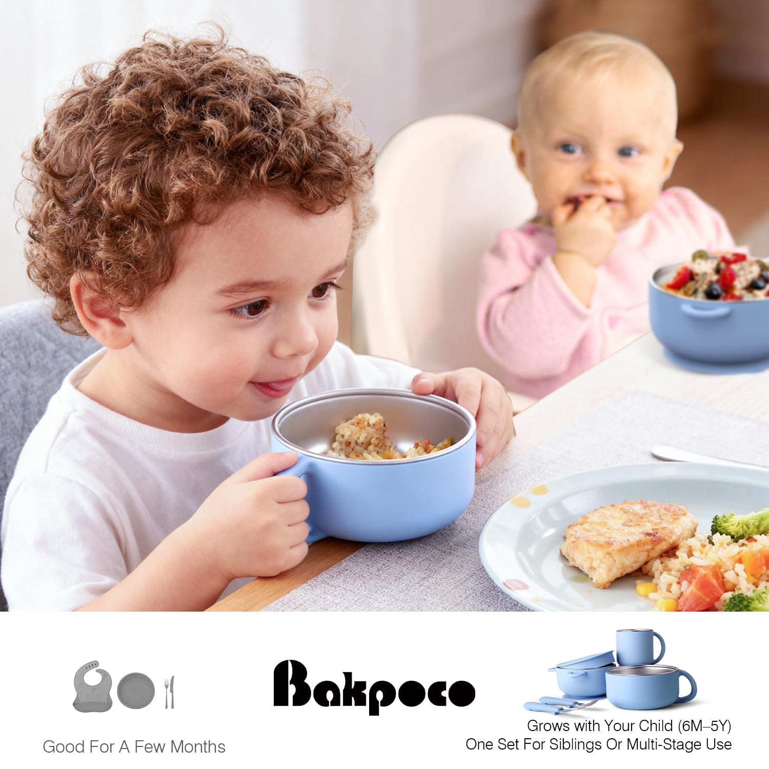 Bakpoco stainless steel resists stains and odors for easier cleaning.