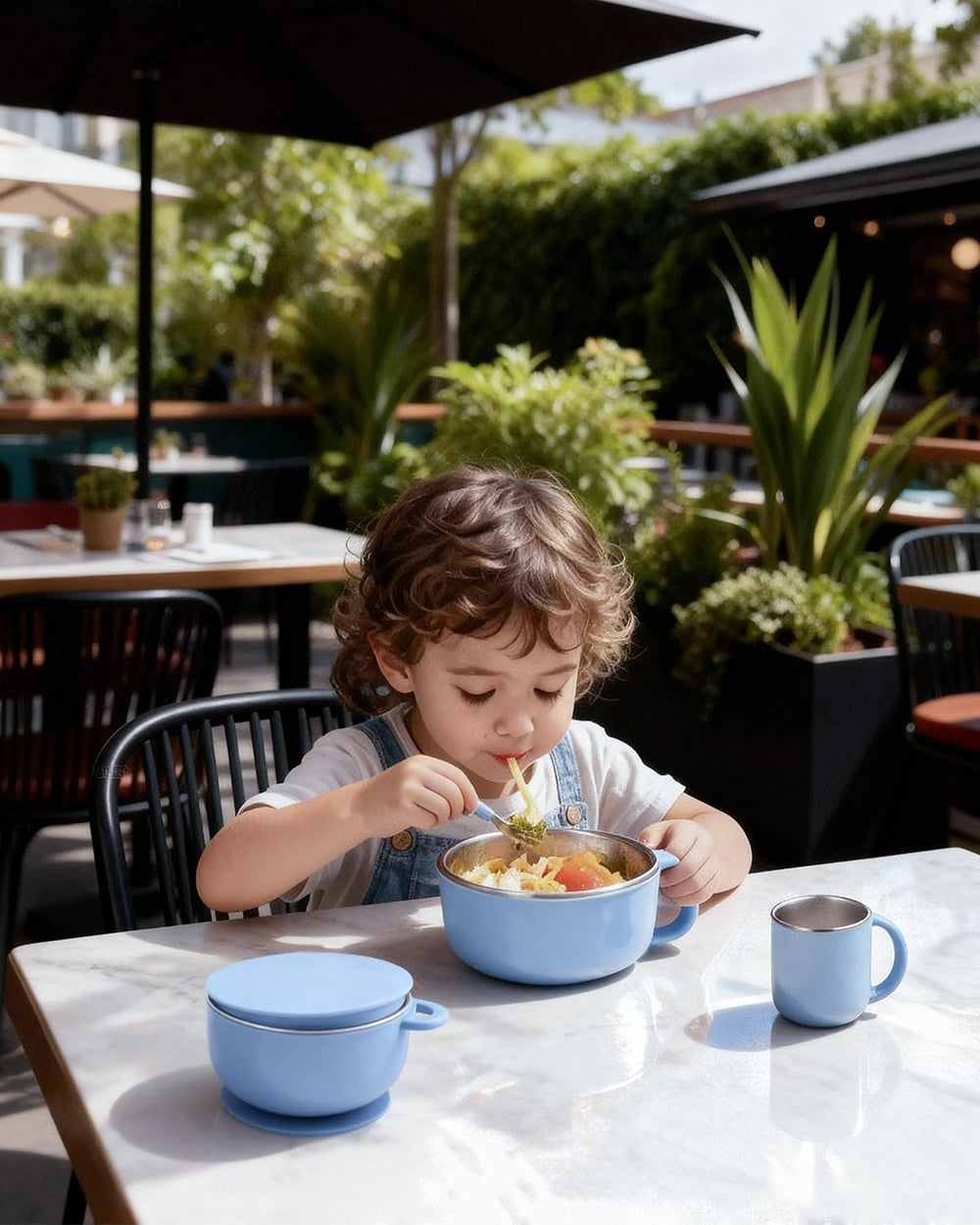 Bakpoco sage color brightens toddler dining experiences