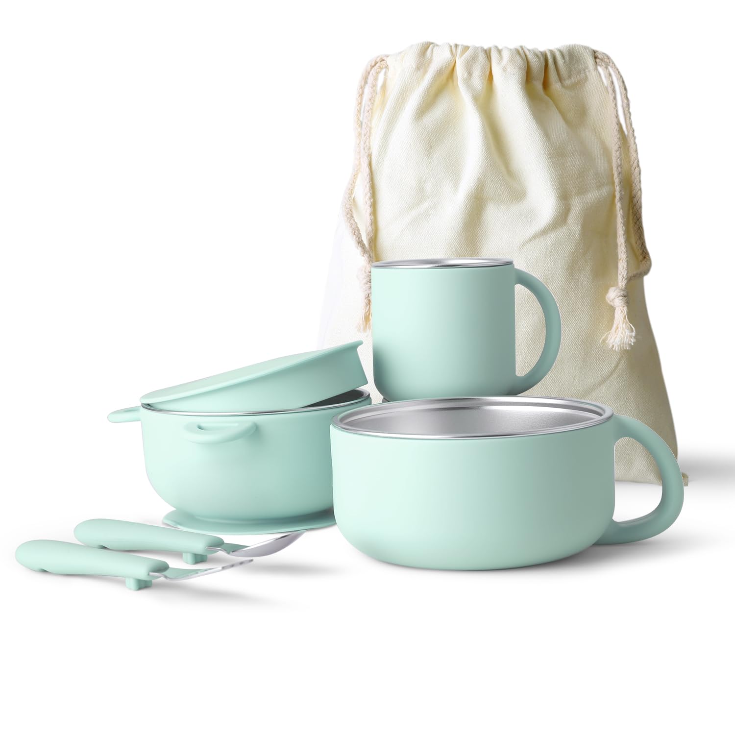 Bakpoco suction bowl on tray prevents spills during toddler meals