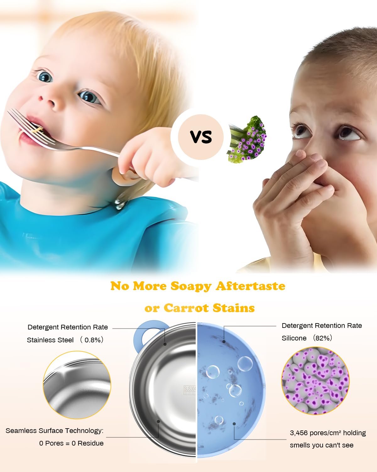 Bakpoco odor-resistant bowls stay fresh and easy to clean after snacks.