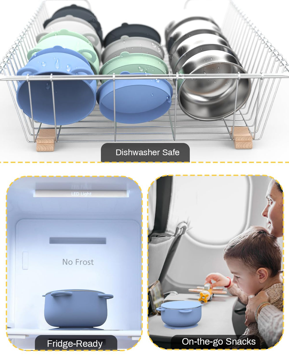 Bakpoco silicone suction base ensures stable placement on tables.