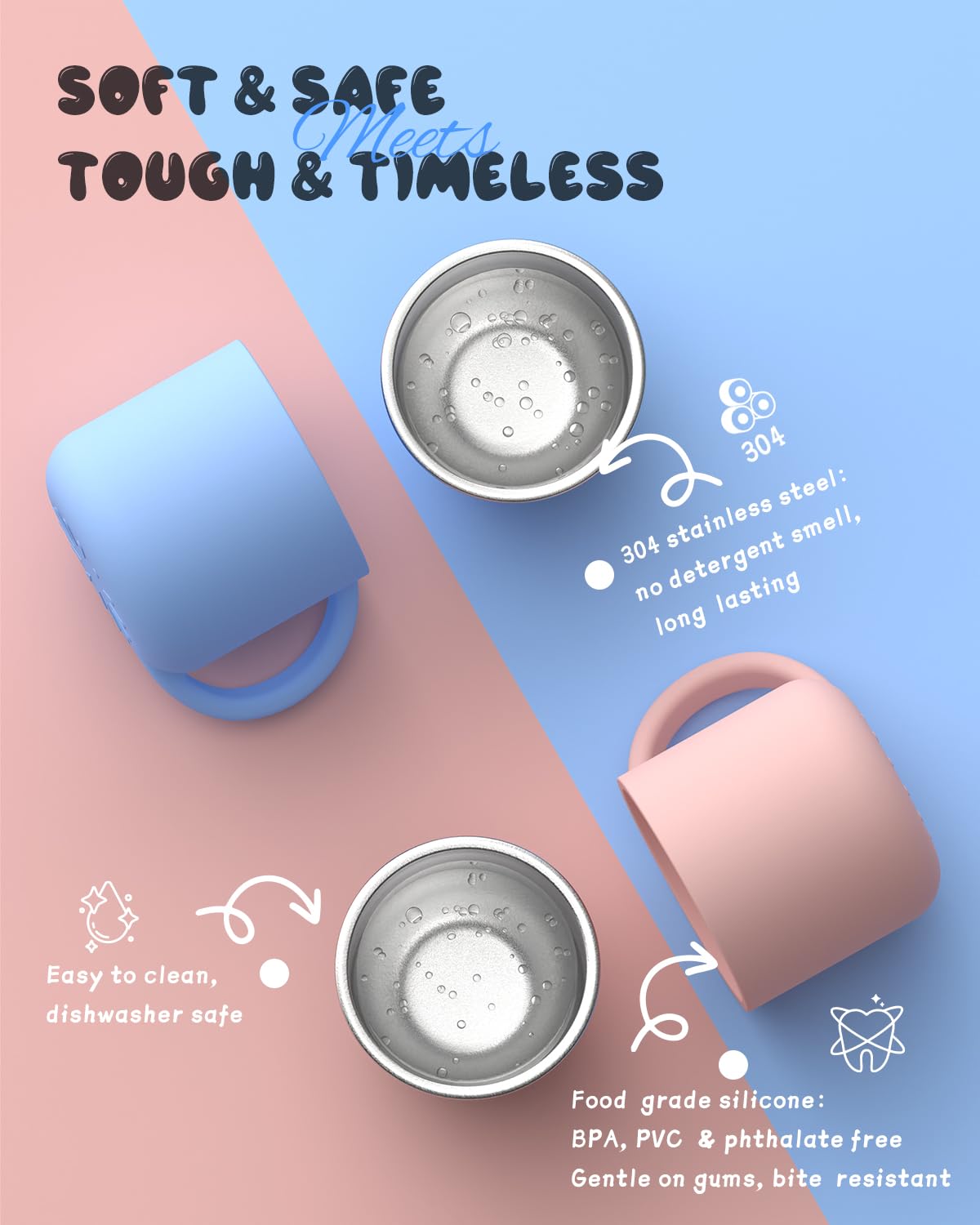 Bakpoco stainless steel core close-up showcases odor- and stain-resistance for mess-free meals.