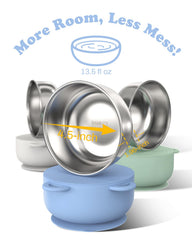 Bakpoco stainless steel kids bowls resist chips and stay sturdy during meals.