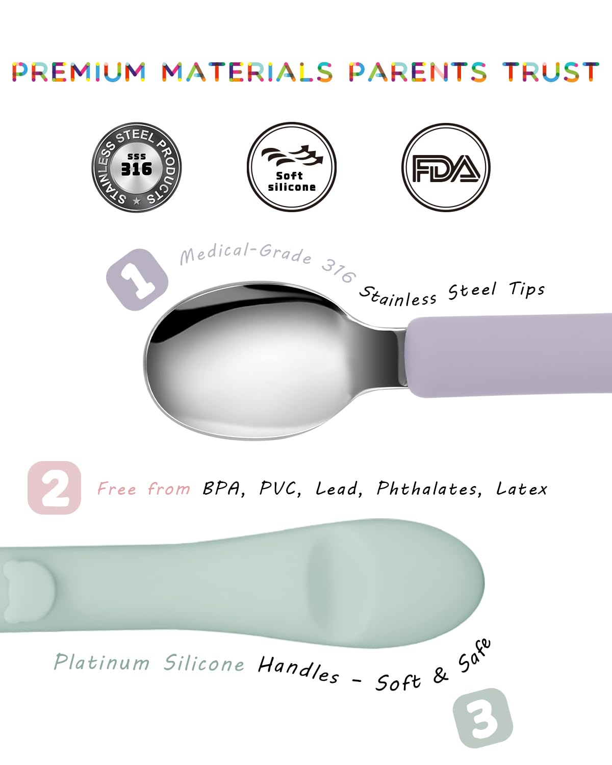 Bakpoco stainless steel forks and spoons deliver durability for daily meals.
