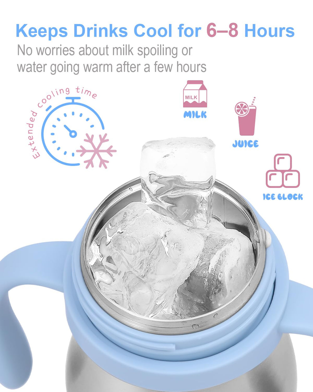 Bakpoco travel-ready cup fits lunchboxes and cup holders.