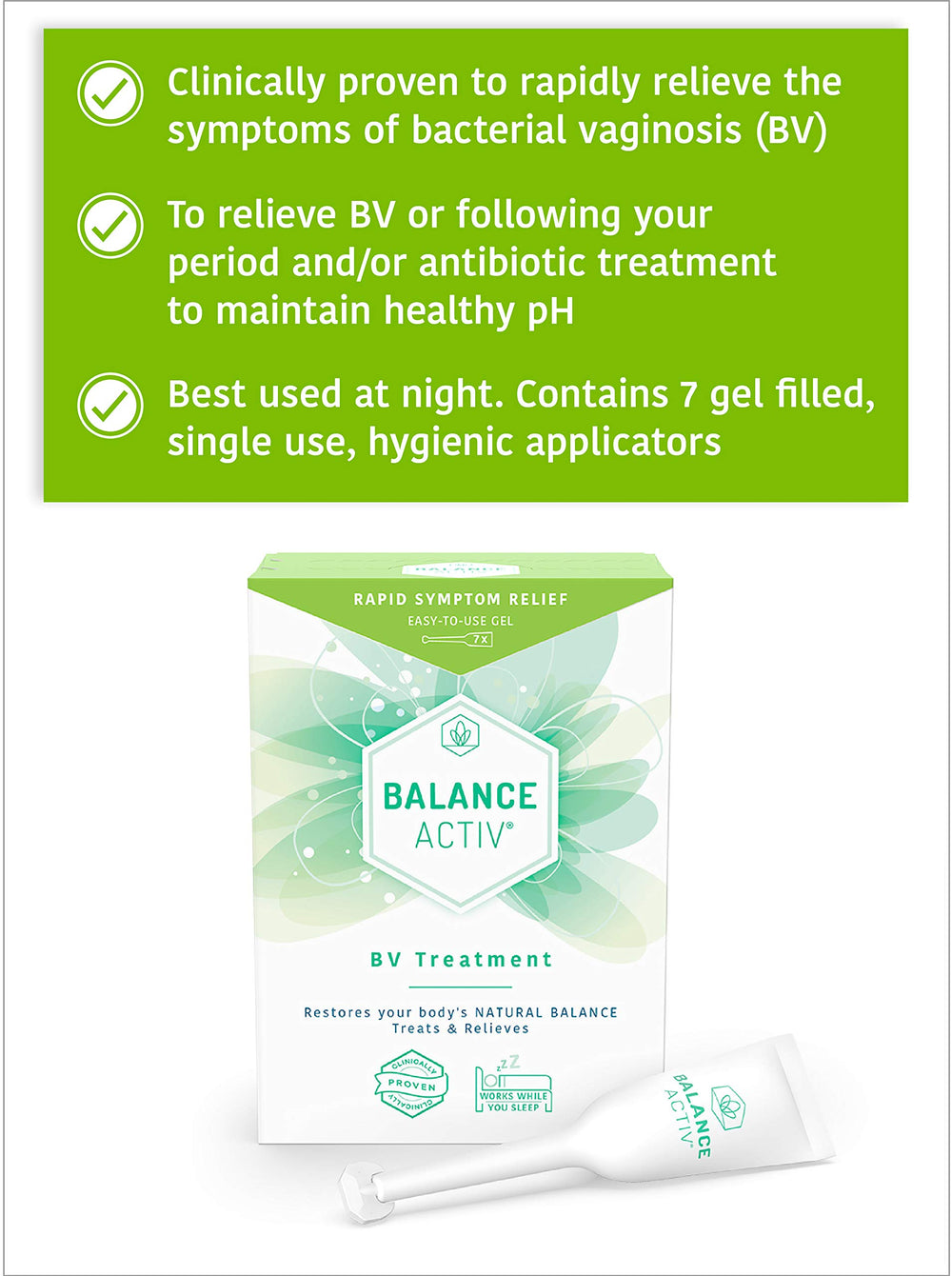 Balance Activ BV Gel tube ready for use, antibiotic-free comfort.