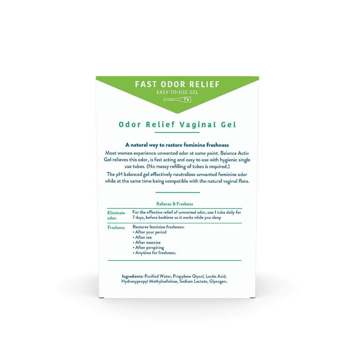 Balance Activ Odor Relief after-use scene implies lasting freshness.