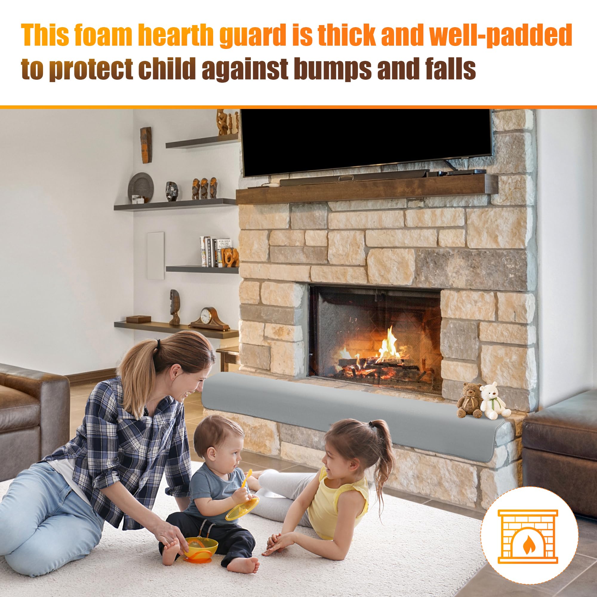 BALAPET edge protector design cushions fireplace edges for safer play.