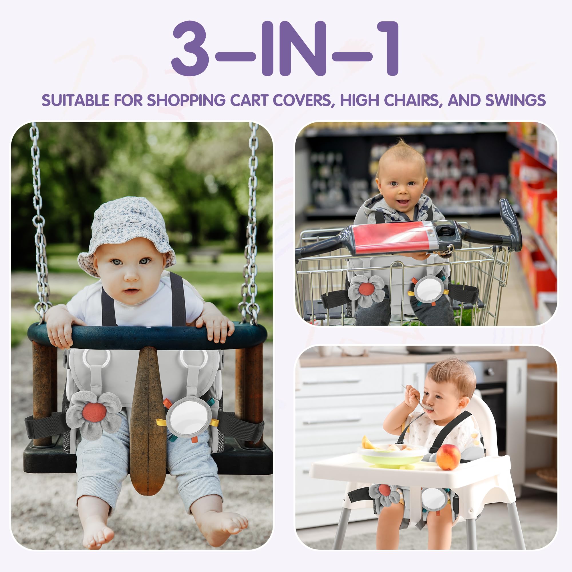 BALAPET gray color design complements baby gear while traveling.