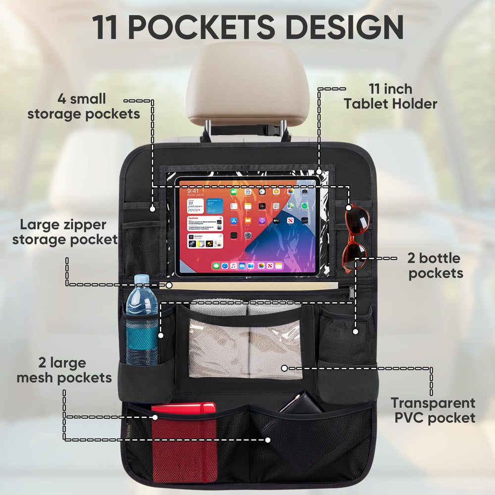 BALEINE backseat organizer tissue pocket reduces clutter on trips