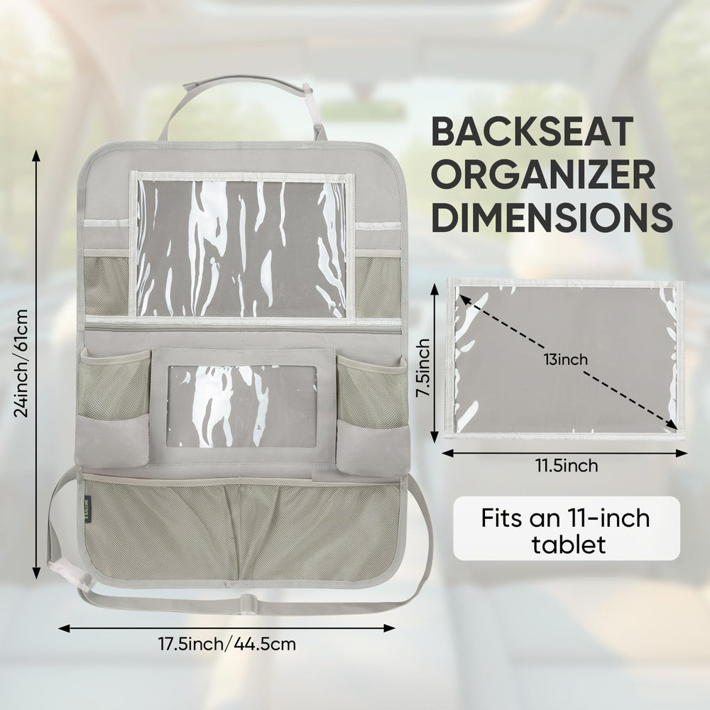 BALEINE backseat organizer waterproof material protects against spills and dirt.