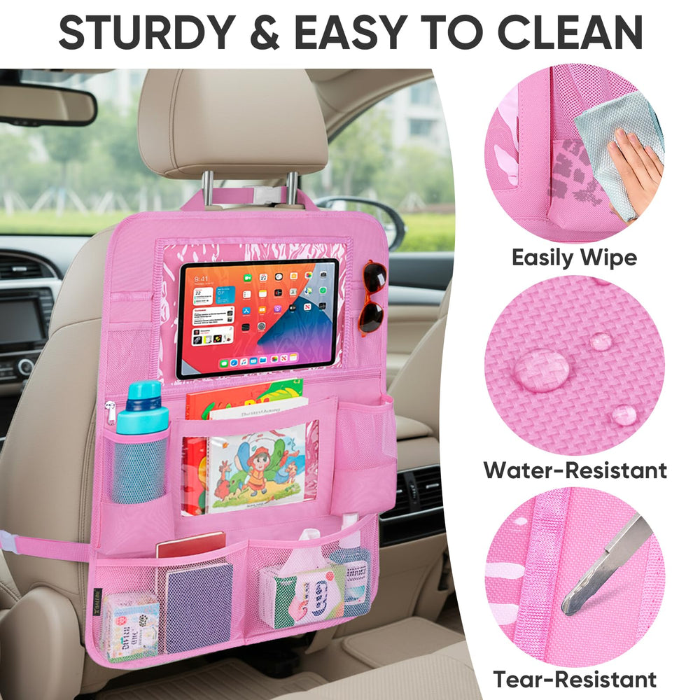BALEINE backseat organizer reinforced straps and buckles ensure long-lasting secure fit.