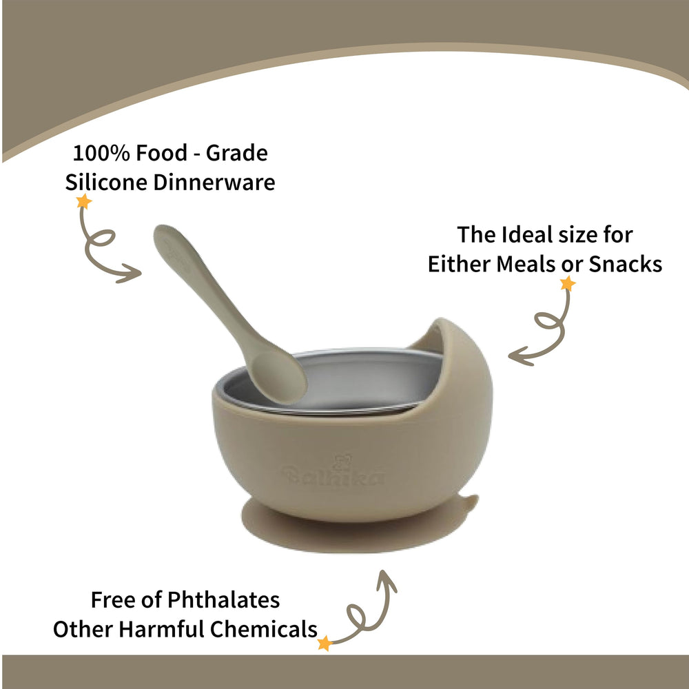 Balhika BPA-free silicone bowls safe for growing toddlers during meals