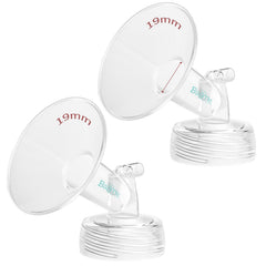 BALIME Spectra 19mm flange close-up showing soft silicone for comfortable pumping sessions.