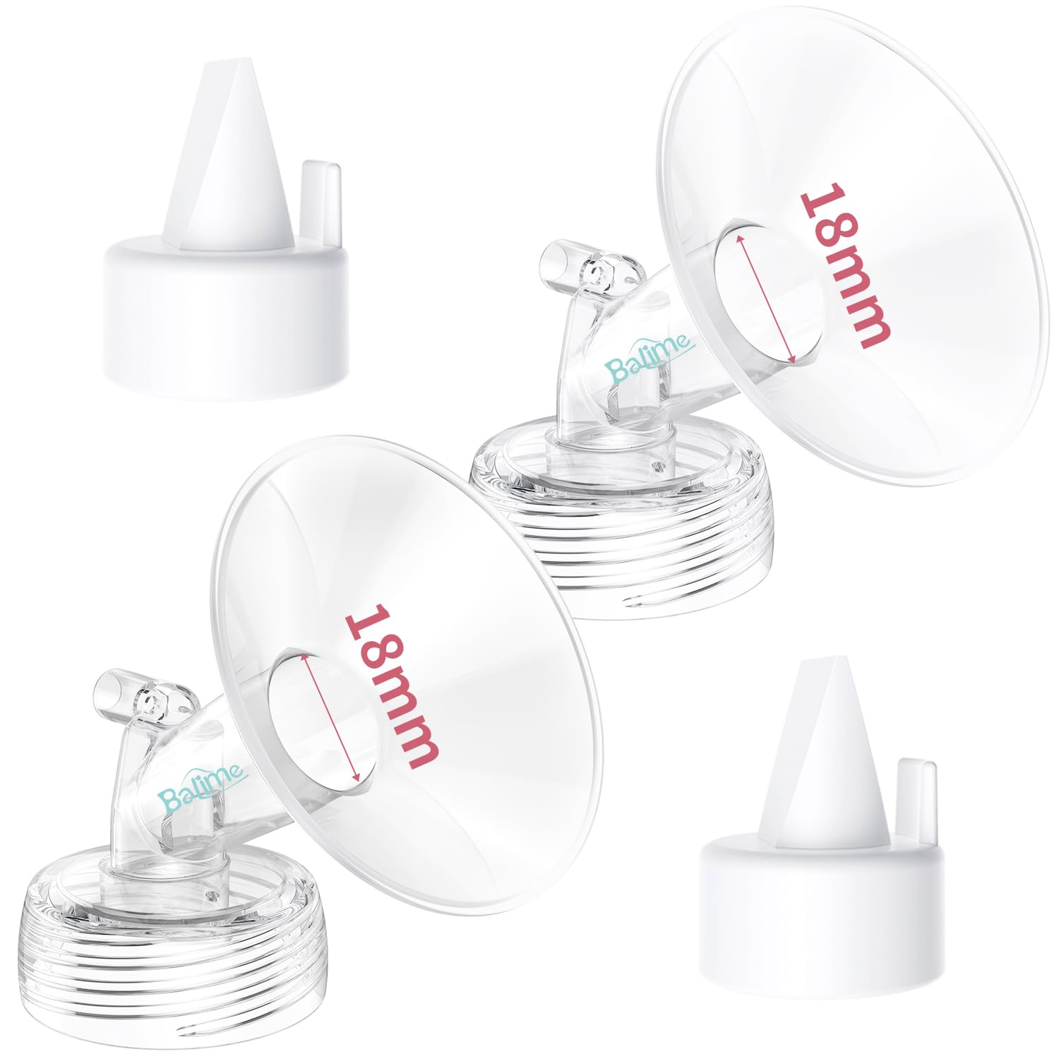 BALIME Spectra duckbill valves for reliable milk expression and reduced irritation.