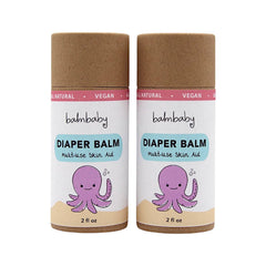 BALM! Baby Diaper Balm Stick applied to diaper area for gentle soothing.