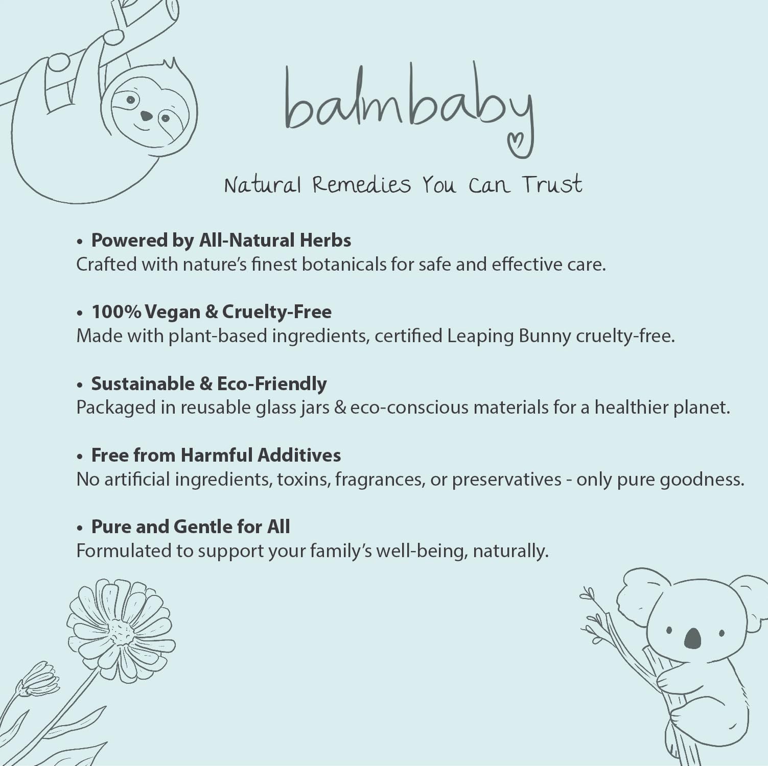 BALM! Baby organic catnip and chamomile blend for calm.
