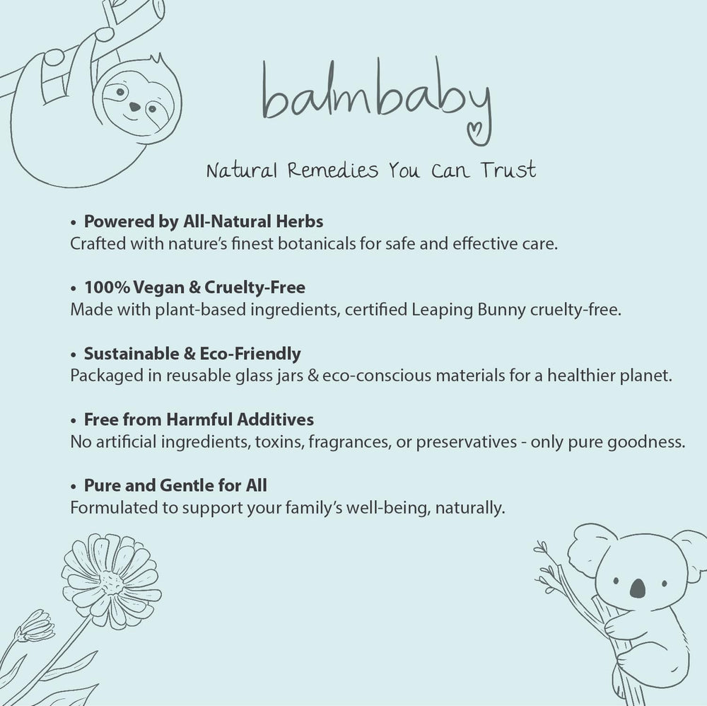 BALM! Baby organic catnip and chamomile blend for calm.