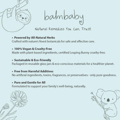 BALM! Baby organic catnip and chamomile blend for calm.