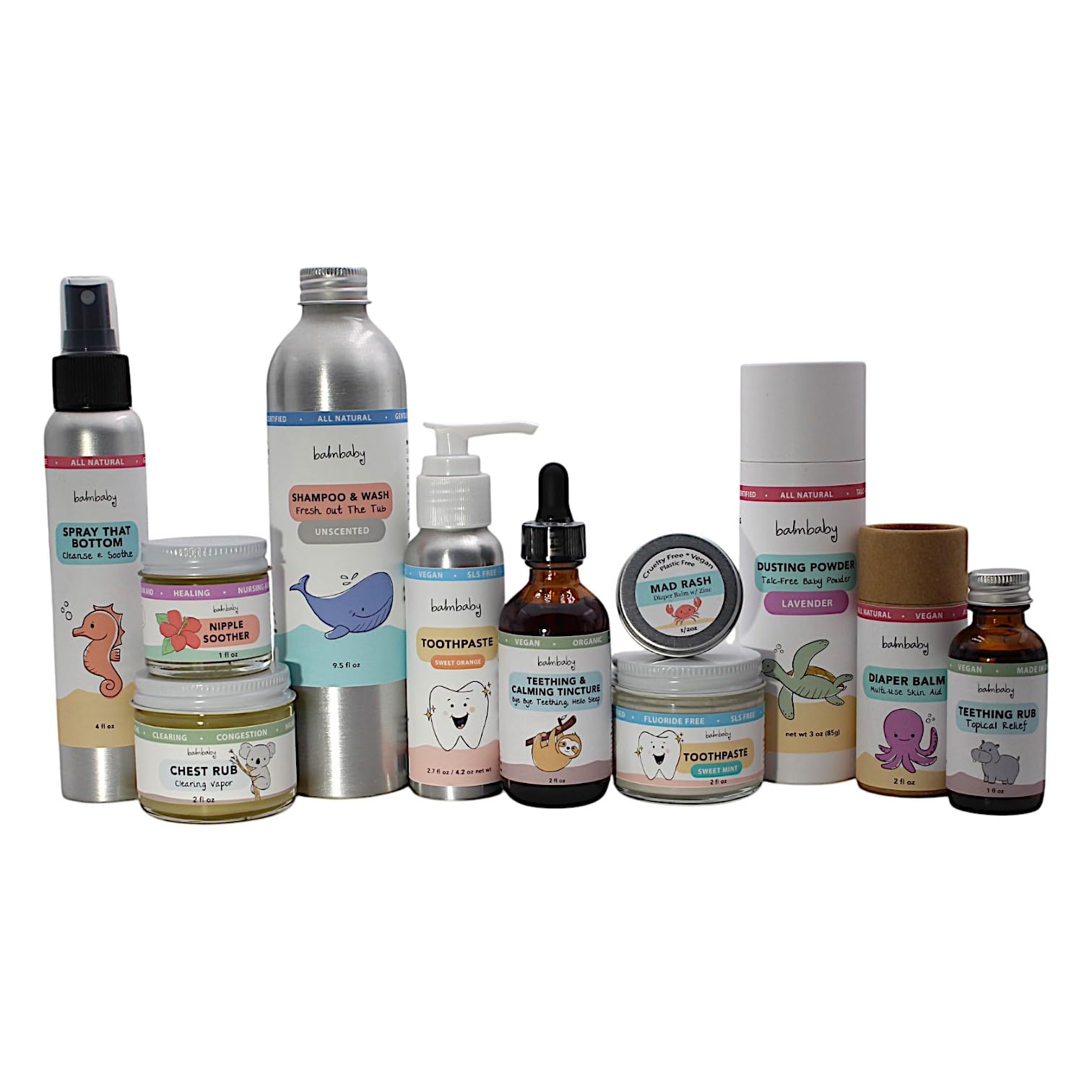 Soothing teething scene with BALM! Baby product.