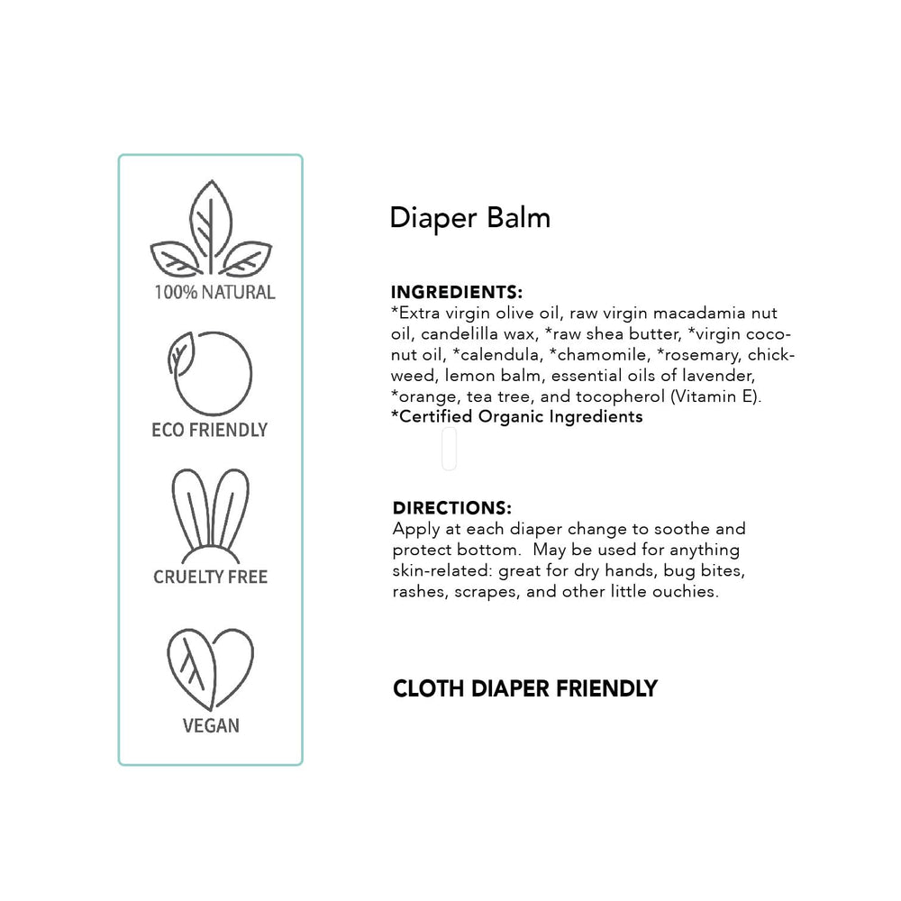 BALM! Baby Diaper Balm Stick moisturizes and protects delicate skin.