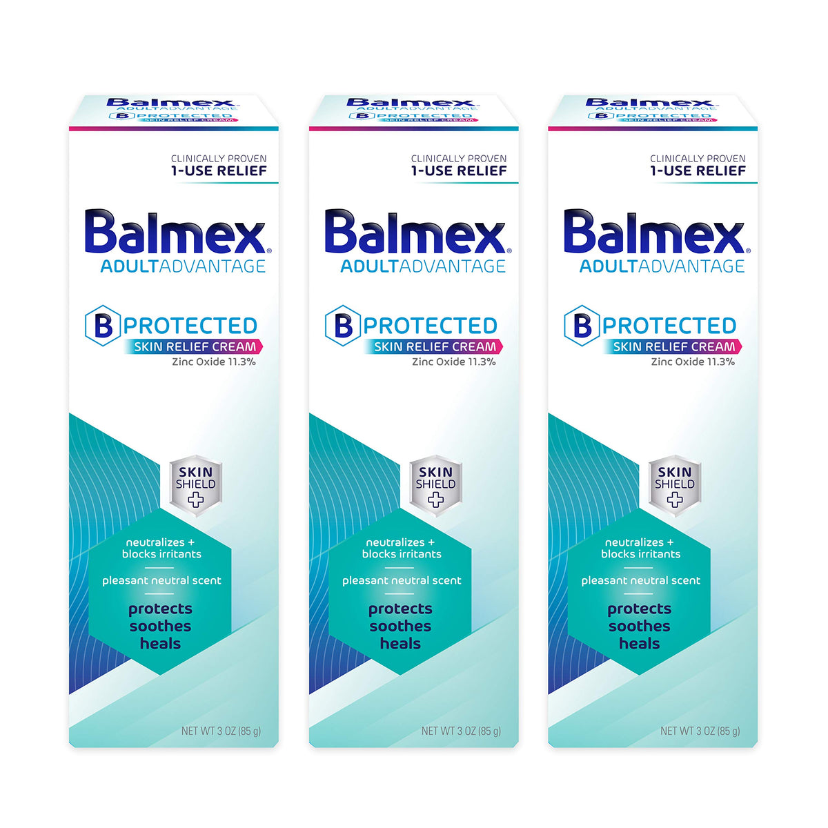 Balmex AdultAdvantage pack of 3oz tubes for convenient incontinence care