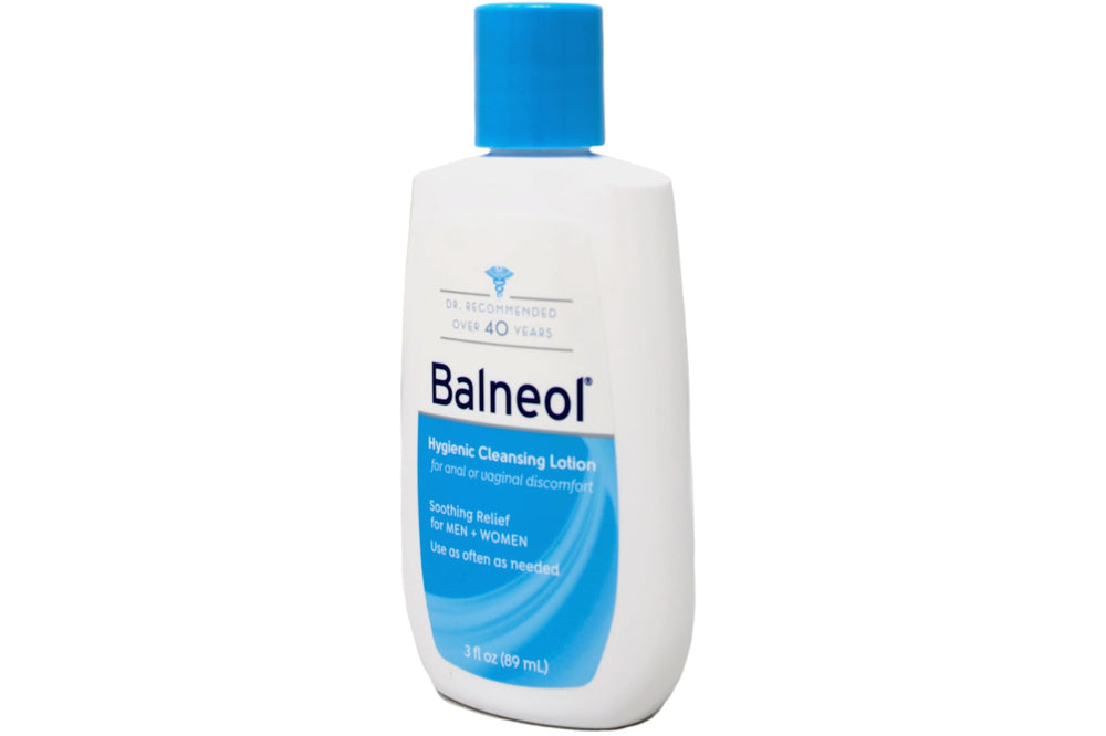 Clear Balneol label with product details for sensitive areas care
