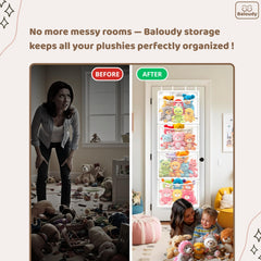 Baloudy breathable mesh design helps plush toys stay fresh and visible for quick cleanup.