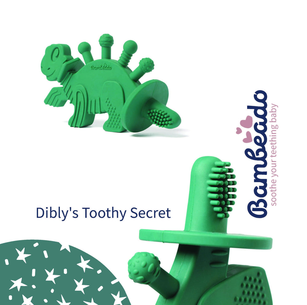 Bambeado Dibly Dino Teether safe for bath time play