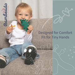 Bambeado Dibly Dino Teether made of natural rubber for gentle chewing