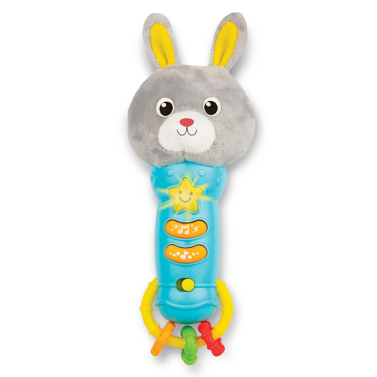 Bambiya Bunny teether with soft bunny top for soothing gums
