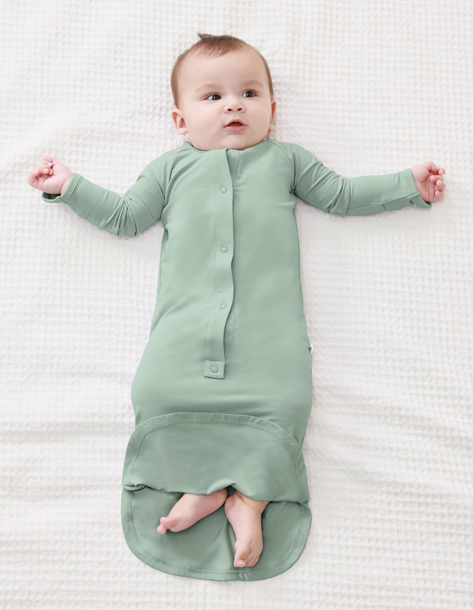 Jasmine Green BambooBud sleepwear color swatch in packaging