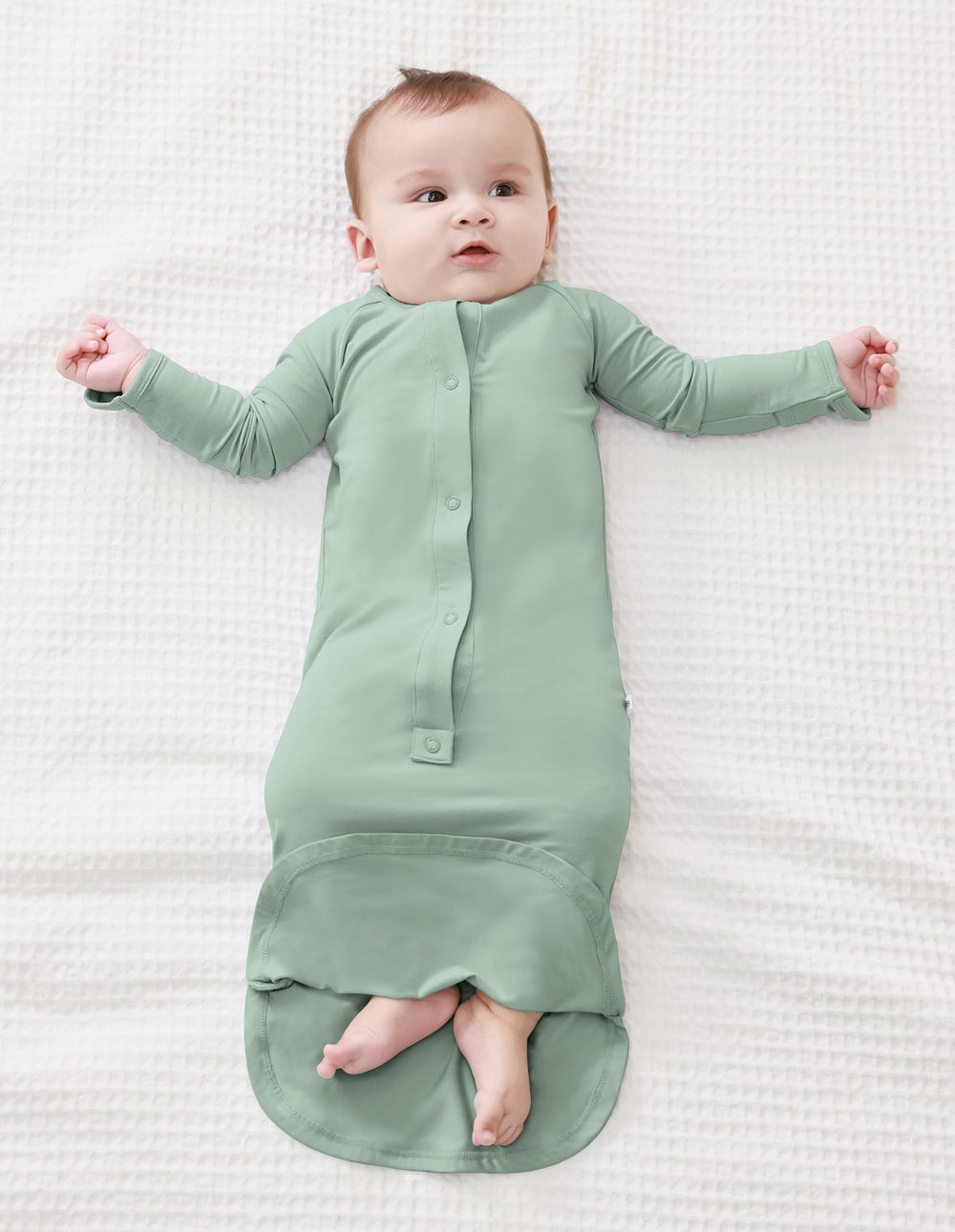 Jasmine Green BambooBud sleepwear color swatch in packaging