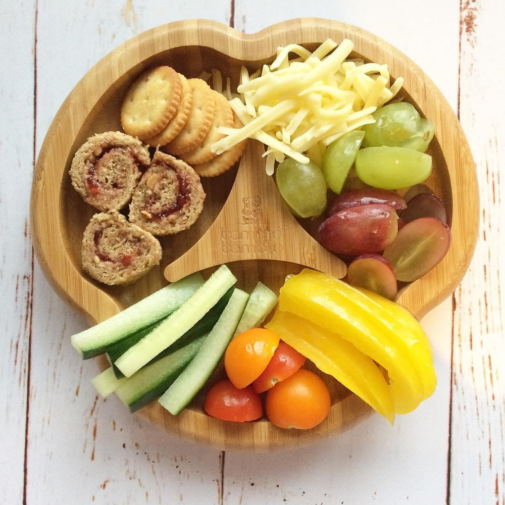 Bamboo Baby Divider Plate supports self-feeding with a stable, plate-ready design.
