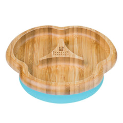 Bamboo Bamboo divider tray keeps foods separate for easy feeding.