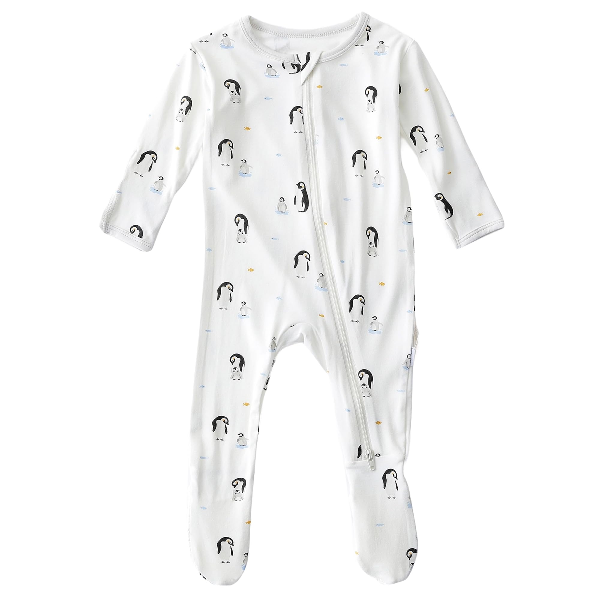 Bamboo Little soft baby footie with penguin design for cozy daily wear