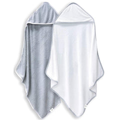 BAMBOO QUEEN 2-pack baby hooded towel 30x30 for gentle post-bath warmth.