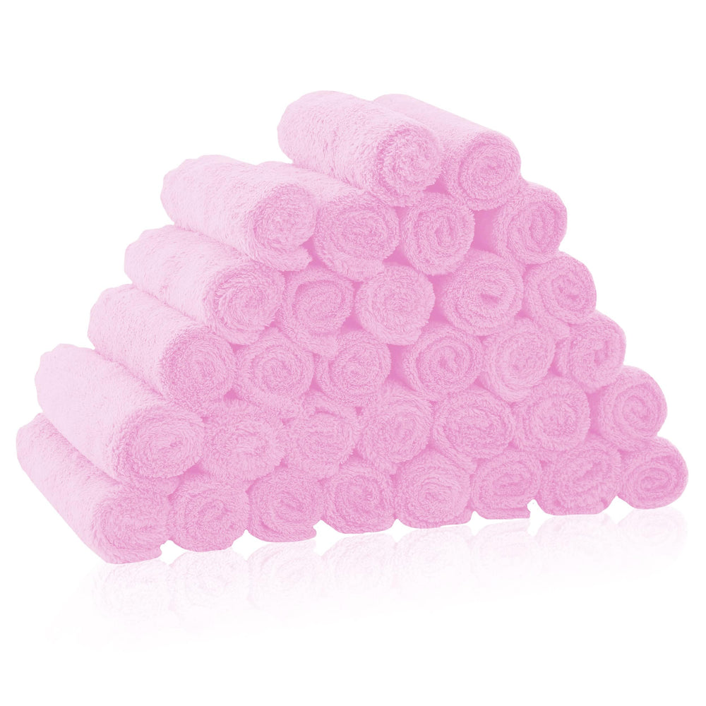 BAMBOO QUEEN 32-pack baby washcloths in 10x10 inches for soft, quick-drying bath time