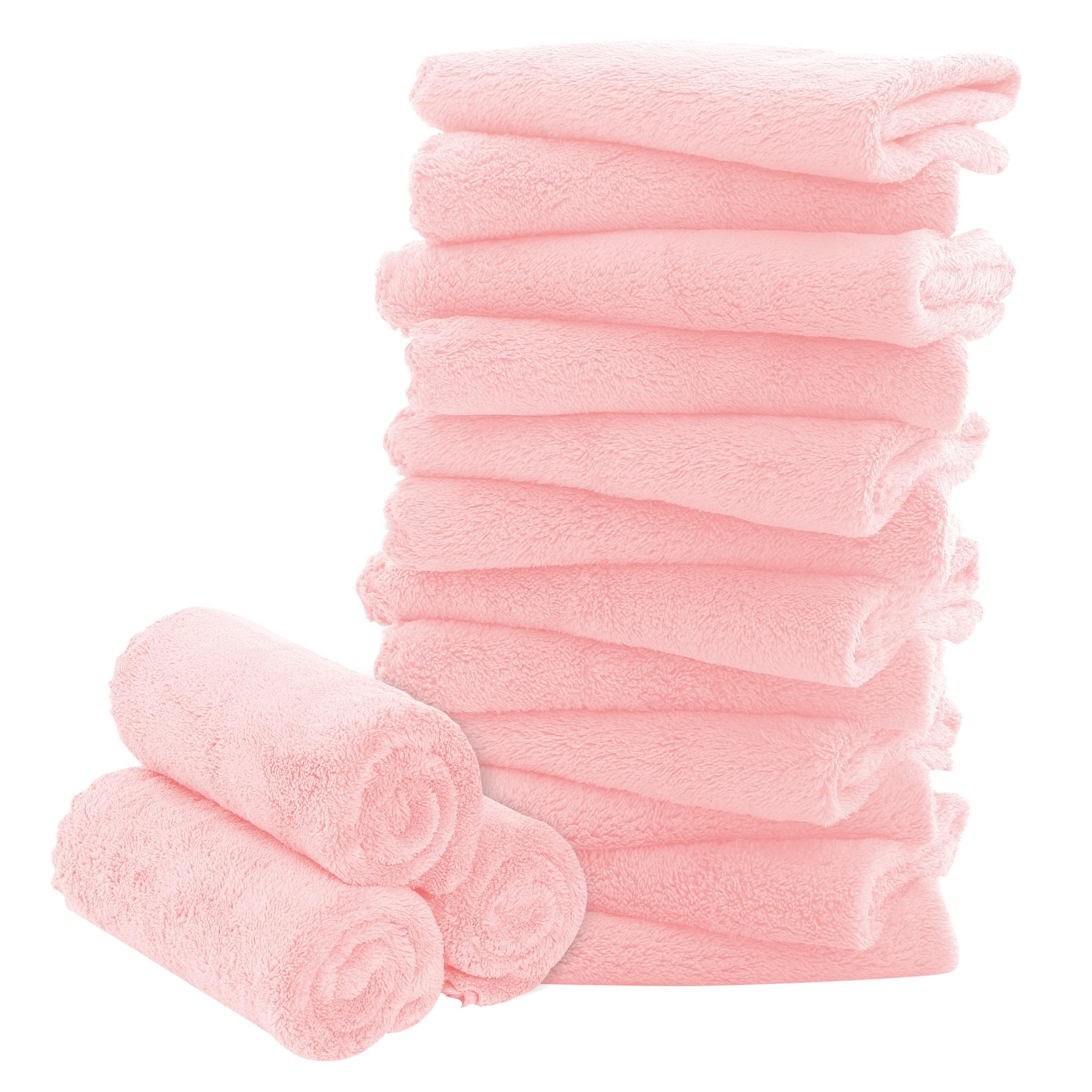 BAMBOO QUEEN washcloths absorbent fibers quickly soak water for efficient baths.