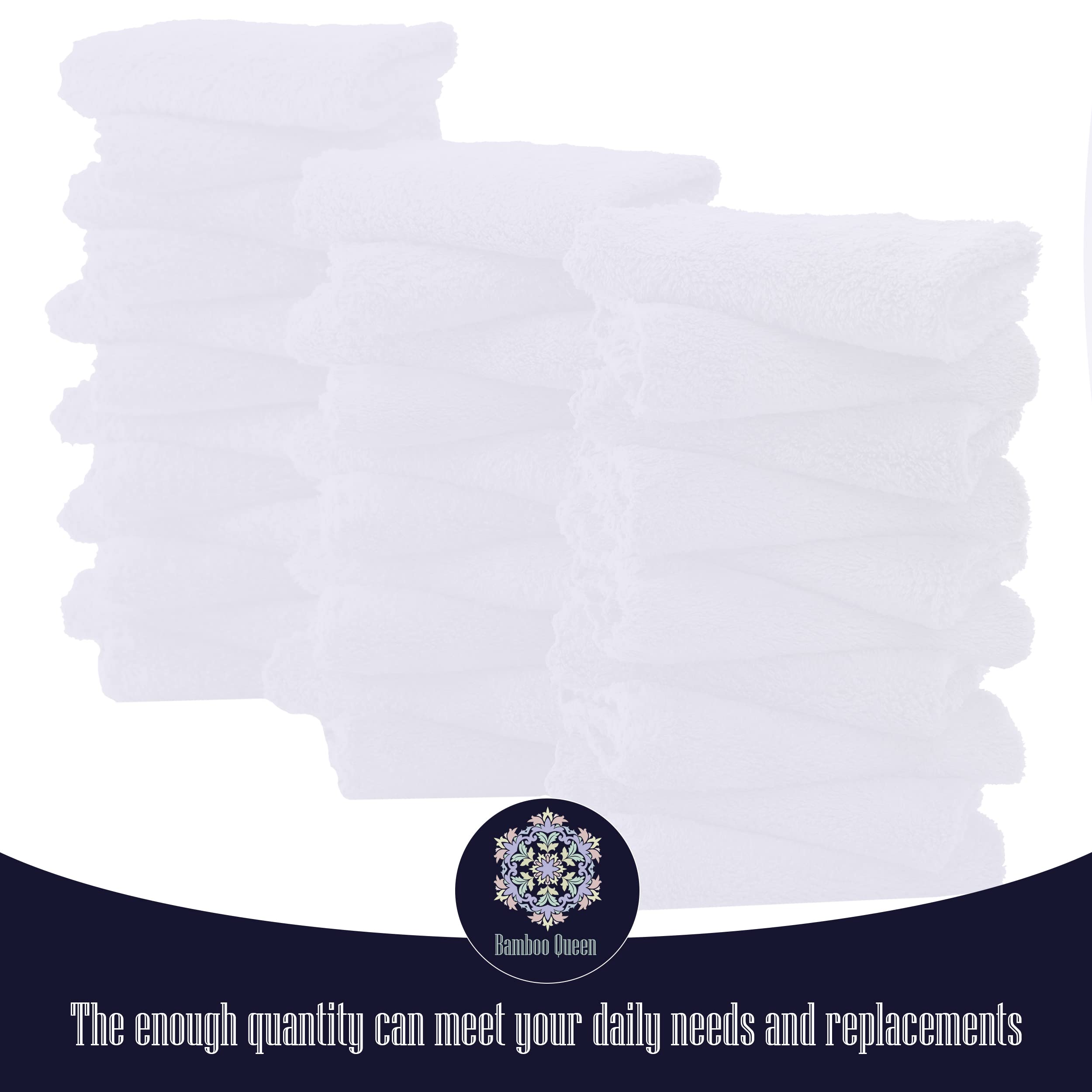 Highly absorbent washcloths quickly trap water and soap during bath time.