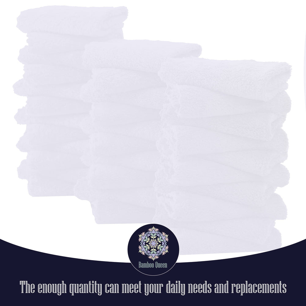 Highly absorbent washcloths quickly trap water and soap during bath time.