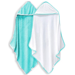 BAMBOO QUEEN white hooded towel for baby, ultra-soft and gentle on skin
