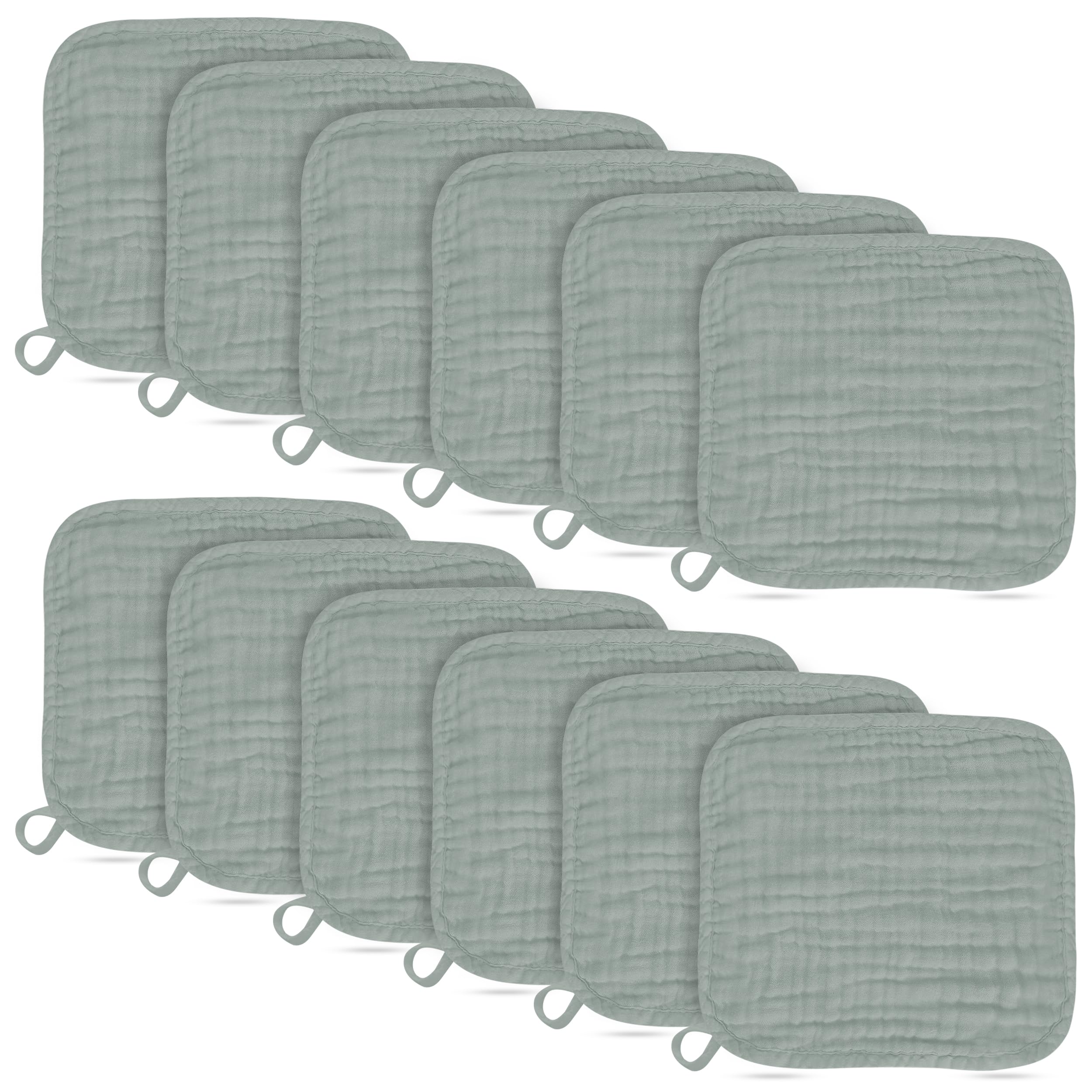 BAMBOO QUEEN baby washcloth muslin closeup, soft breathable fabric for delicate skin