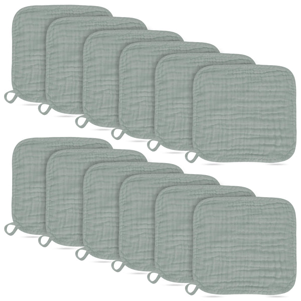BAMBOO QUEEN baby washcloth muslin closeup, soft breathable fabric for delicate skin