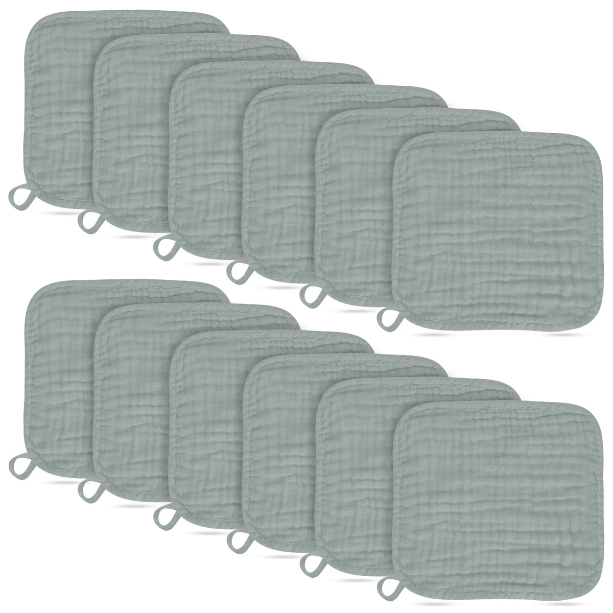 BAMBOO QUEEN baby washcloth muslin closeup, soft breathable fabric for delicate skin