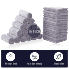 Soft coral fleece BAMBOO QUEEN washcloths absorbent and plush
